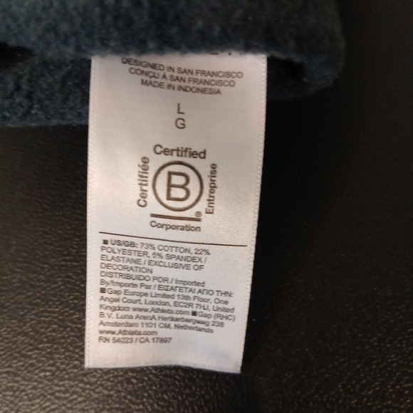 Athleta Forever Fleece Relaxed Crew Sweatshirt Cypress Women's Large Pullover - Picture 10 of 10